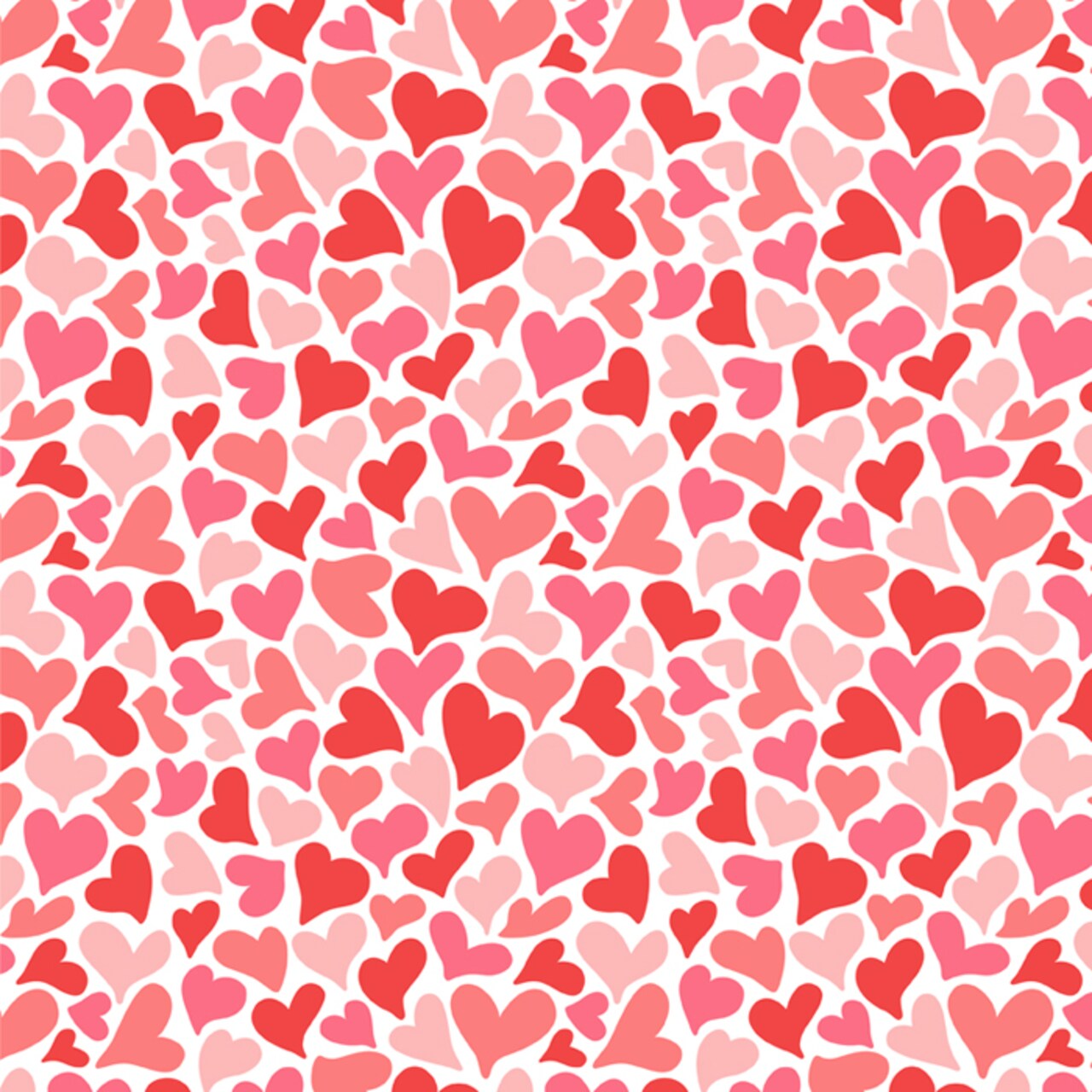 Scattered Heart Valentine Cotton Fabric | By the Yard | Sewing and Crafting | 44 inches wide